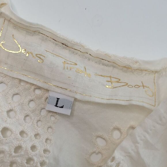 REVOLVE Jen's Pirate Booty neutral eyelet Clementine cut-out ROMPER LARGE L - Picture 7 of 9